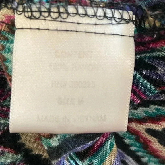 Kirra front zip multicolored mini dress EUC size M - Picture 5 of 9